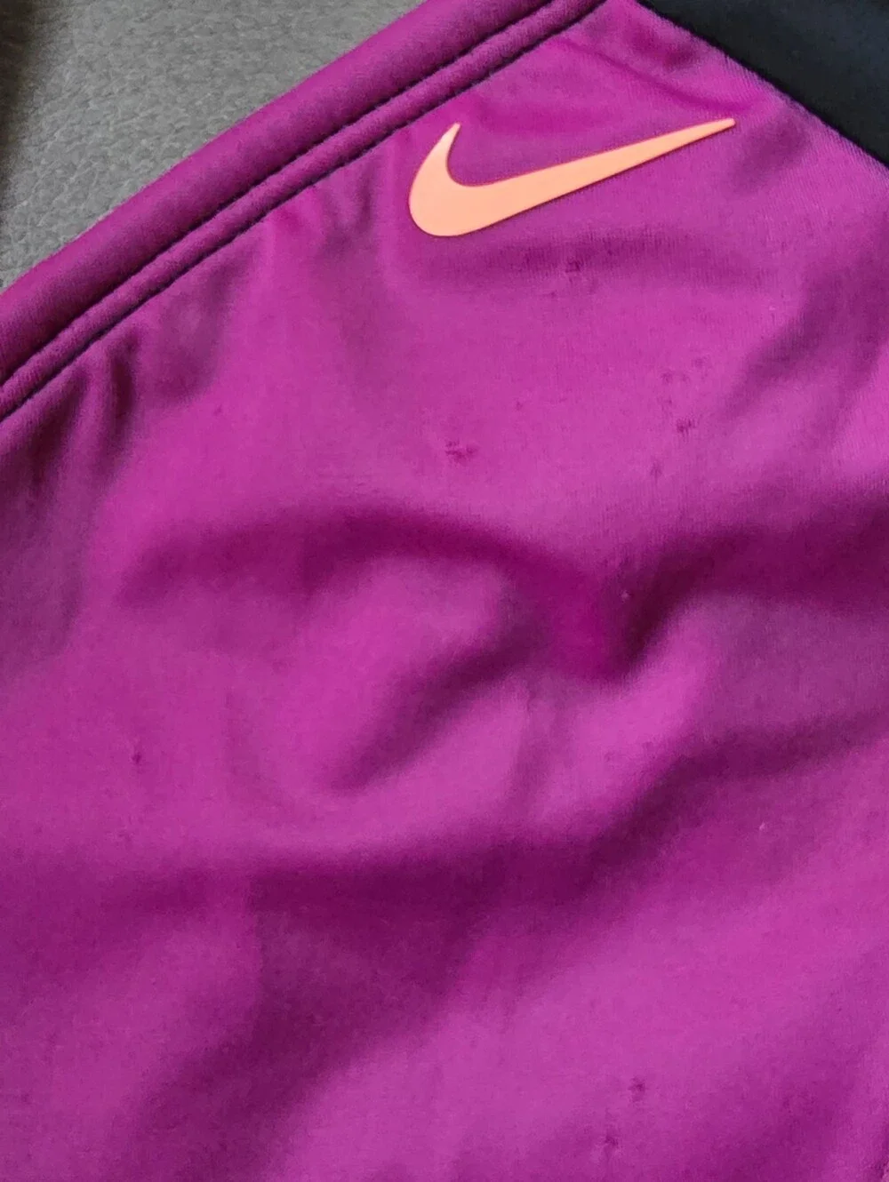 Nike Women’s Magenta & Black One-Piece Performance Swimsuit with Coral Trim